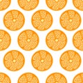 Citrus seamless background, fashionable, simple vector orange background, fresh summer vitamin