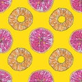 Citrus seamless pattern. Tropical background