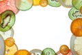 Citrus slices frame. Royalty Free Stock Photo