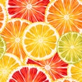 Citrus slices seamless