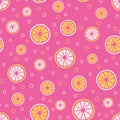Pink lemonade seamless vector pattern Royalty Free Stock Photo