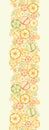 Citrus slices vertical seamless pattern background