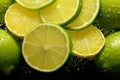 Citrus Splash Lime slice with water droplet, creating a refreshing scene