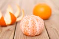 Citrus tankan against wooden background