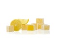 Citrus Turkish delight isolated on white background Royalty Free Stock Photo