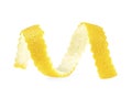 Citrus twist peel on a white background