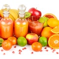 Citrus vitamin juice, healthy drink with fresh fruits, lime, grapefruit, orange, tangerine Royalty Free Stock Photo