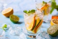 Citrus water with mint