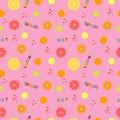 Citruses seamless pattern