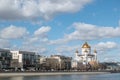 Citscape to Moskva river and Cathedral of Christ the Saviour