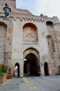 Porta Treviso detail Entrance through the majestic city walls of Cittadella, Italy Royalty Free Stock Photo