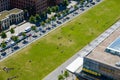 City aerial - public park in downtown Berlin