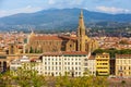 Sante Croce aerial view, Florence, Italy Royalty Free Stock Photo