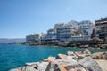 The city of Agios Nikolaos on the island of Crete Greece. Royalty Free Stock Photo