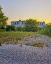 City of Ahlbeck behind the dunes. Germany Royalty Free Stock Photo