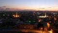 City of Aleppo, Syria, evening view from the citadel Royalty Free Stock Photo