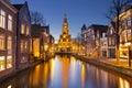 City of Alkmaar, The Netherlands at night Royalty Free Stock Photo