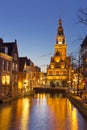 City of Alkmaar, The Netherlands at night Royalty Free Stock Photo