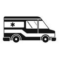City ambulance icon, simple style Royalty Free Stock Photo