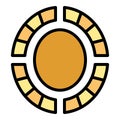 City amphitheater icon vector flat