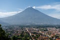 Water Volcano in the city of Antigua Guatemala Royalty Free Stock Photo