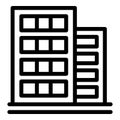City apartment rent icon outline vector. House agency Royalty Free Stock Photo