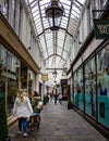 City arcade shopping mall corridor