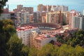City and arena for bullfight. Malaga, Spain Royalty Free Stock Photo