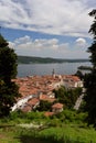 City of Arona, seen from the rocca. Lake Maggiore, Italy