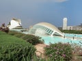 City of Arts and Sciences in the city of Valencia, with the Hemisferic buildings and the Reina Sofia Palace of the Arts