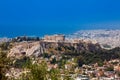 City of Athens seen from the Mount Lycabettus a Cretaceous limestone hill