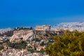 City of Athens seen from the Mount Lycabettus a Cretaceous limestone hill