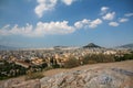 Athens from Mars Hill with interesting cloudscape