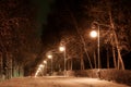 City avenue in the winter Royalty Free Stock Photo