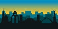 Kharkov famous places skyline silhouette vector illustration