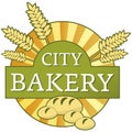 City bakery label Royalty Free Stock Photo