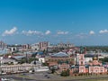 The city Barnaul view of the city and church, Altai, Russia Royalty Free Stock Photo