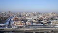 City Barnaul view of the city and church, Altai, Russia. Royalty Free Stock Photo