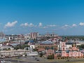 The city Barnaul view of the city and church, Altai, Russia Royalty Free Stock Photo
