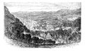 The City of Bath, Somerset, England, vintage engraving