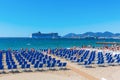 City beach of Cannes, Cote dAzur, France Royalty Free Stock Photo