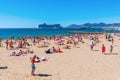 City beach of Cannes, Cote dAzur, France Royalty Free Stock Photo