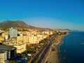 City beach and city view. Alanya, Turkey.