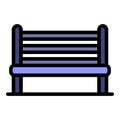 City bench icon color outline vector