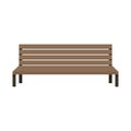 City bench icon flat isolated vector