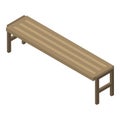 City bench icon, isometric style