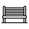 City bench icon, outline style