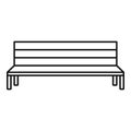 City bench icon, outline style