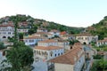 the city of Berat, Berati, Albania from above, UNESCO world heritage site Royalty Free Stock Photo