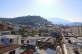 the city of Berat, Berati, Albania from above, UNESCO world heritage site Royalty Free Stock Photo